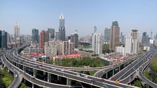 上海延安路高架桥延时视频视频