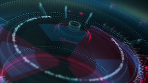 数字化圆形HUD全息样式logo揭示开场动画AECC2017模板12秒视频