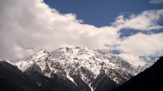 西藏雪山延时视频