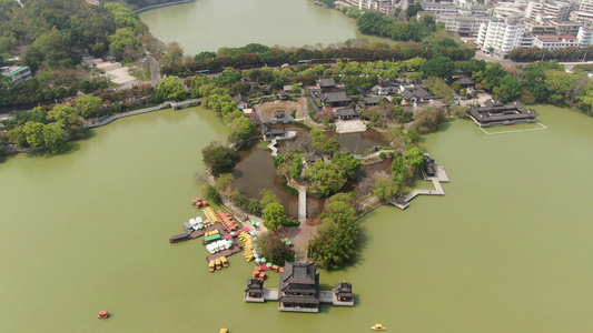 4K航拍广东惠州西湖5A景区[旅游点]视频