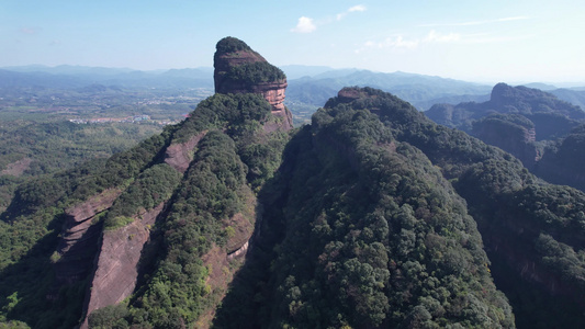 广东丹霞山5A景区丹霞地貌航拍视频