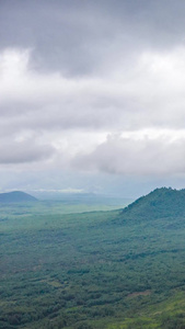 火山早晨大雾延时摄影十一旅游视频