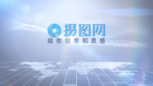 简洁风企业logo汇聚片头模板视频