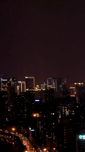 成都天府中心市区夜景航拍视频城市形象63秒视频