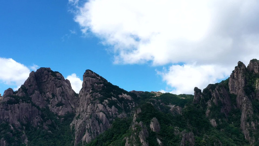 延时航拍黄山风景视频