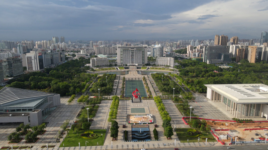 东莞中心广场航拍视频