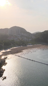 4A风景区连云港连岛景区海滨沙滩航拍合集视频