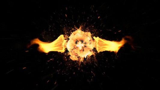 震撼大气粒子火焰爆炸光效logo展示片头会声会影X10模板视频