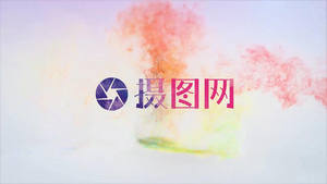 绚丽彩色粒子烟雾飞舞logo展示片头会声会影X10模板8秒视频