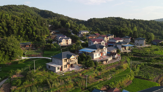 航拍大自然山川乡村自然风景视频