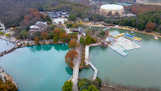 4K航拍南京珍珠泉旅游风景区视频