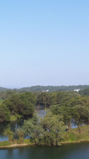 航拍中国最美乡村风景江西婺源月亮湾旅游素材城市素材42秒视频