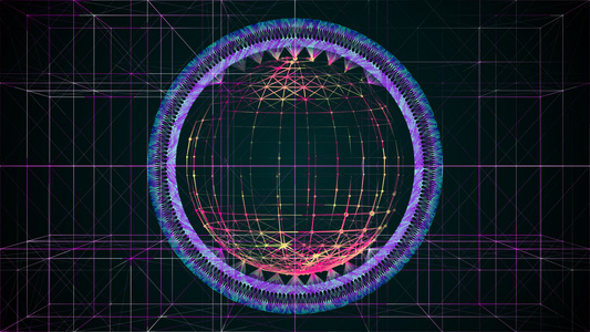 炫彩球体动态背景视频