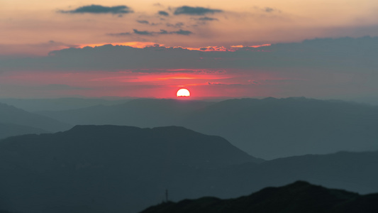 8k延时唯美日落夕阳视频