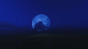 草地大月亮33秒视频