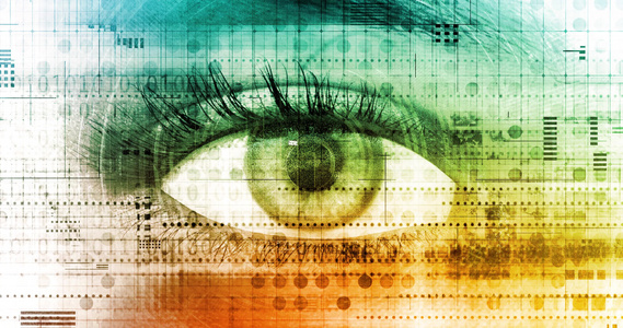 以电子眼睛作为未来概念的技术创新技术未来的概念视频