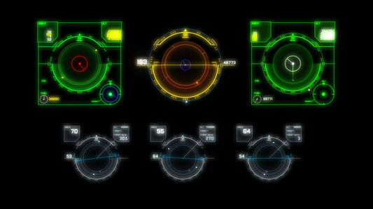飞行器控制仪表板4k视频