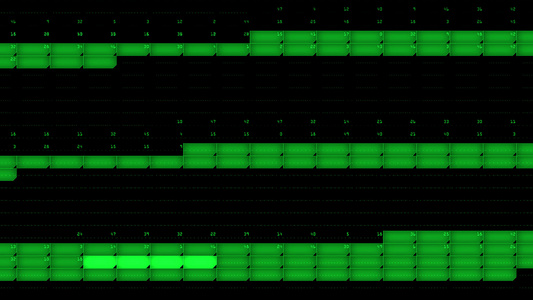 绿色显示器编号视频