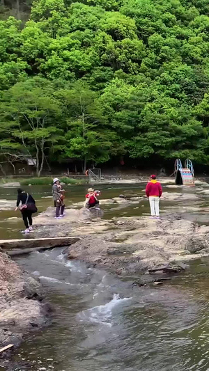 福建5A景区白水洋浅水广场视频合集福建旅游107秒视频