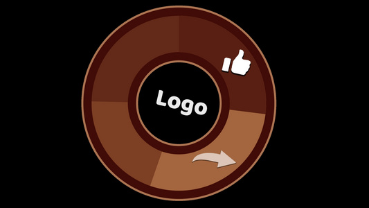 社交媒体图标和咖啡音的订阅和喜欢动画以及通知按钮视频