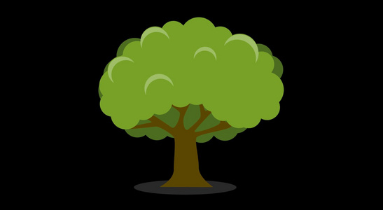 mg动态大树生长视频素材视频