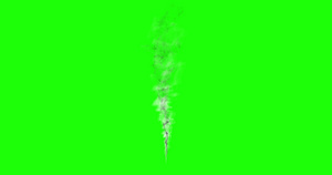 绿色背景下烟云或蒸汽运动动画15秒视频