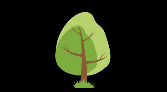 mg动态景观绿树生长视频素材视频