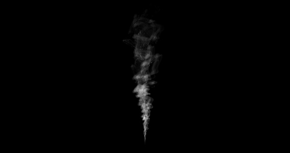 动画黑背景的烟云或蒸汽运动视频