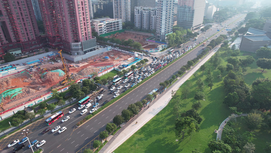 红荔路周边建筑环境航拍[振华路]视频