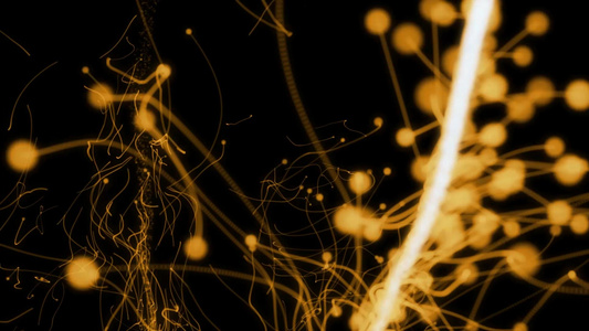 金色大气粒子光效拖尾动态透明背景视频元素视频