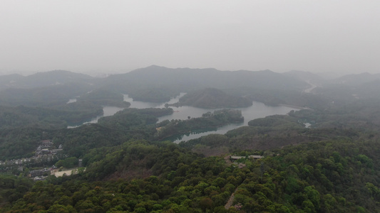 航拍广东惠州红花湖5A景区视频