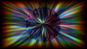 带有旋转球的抽象彩虹背景用于设计和网络设计与网络18秒视频