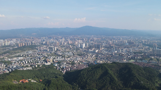 4K航拍山城湖南怀化视频