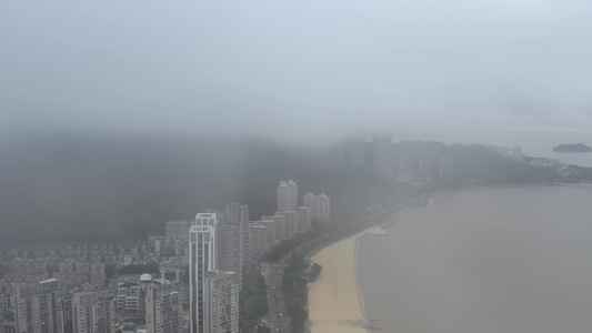 珠海城市上空的云世界视频