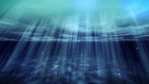 从水下观测到的深蓝色海洋表面15秒视频
