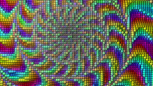 抽象背景的多彩球光谱模白镜视频