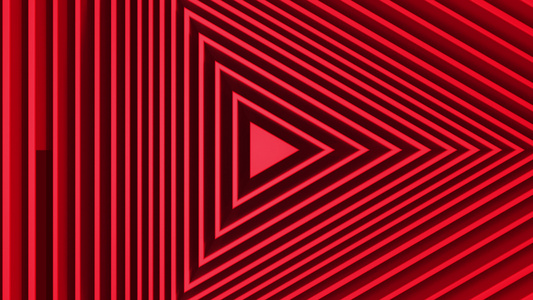 红色极简主义抽象的三角形图案发挥位移的效果白色清洁视频