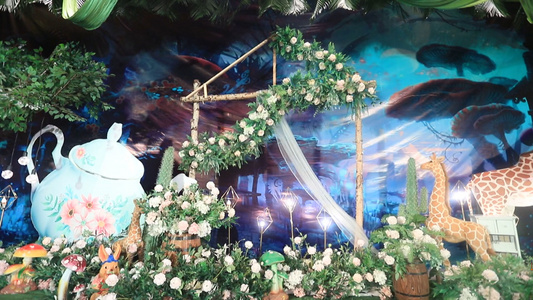 森林系婚礼现场视频