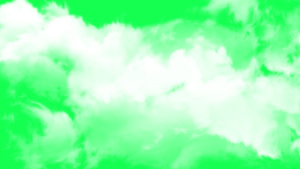 动画在绿屏背景上飞过云彩15秒视频
