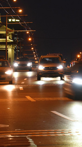 城市夜景灯光交通道路车流素材灯光素材视频