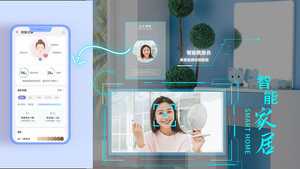 简洁万物互联智慧家居梳妆台后期包装展示ＡＥ模板15秒视频