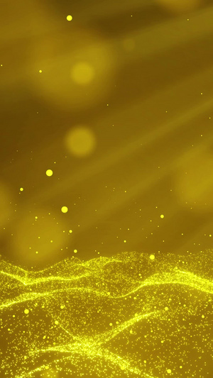 金色粒子背景粒子海洋20秒视频