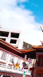 实拍四川康定金刚寺寺庙西藏自驾游风光视频