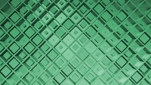 绿色商业背景框摘要立方体背景随机运动3D可循环动画15秒视频
