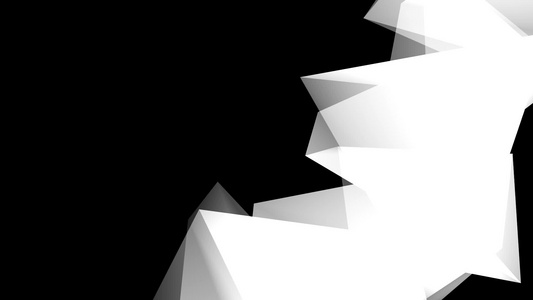 黑色背景色白色几何元素的移动hd视频