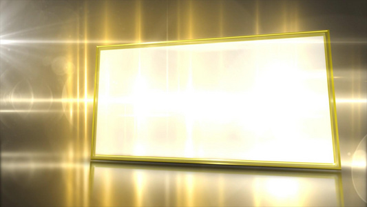 金色大气颁奖典礼相框边框动态光效视频元素视频