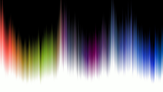 圆点无缝环绕的多彩抽象波形形状在黑白背景上多颜色的视频
