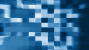 蓝色立方体的抽象背景15秒视频