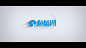 LOGO片头明亮图形旋转长阴影子标志动画AE模板下载8秒视频