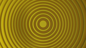 黄色极简主义具有位移效果的圆圈抽象图案白色清洁环动画7秒视频